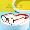 Lunettes de soleil 1pc Anti-lumière bleue enfants lunettes enfants garçons filles ordinateur Protection des yeux lunettes Ultra cadre avec lanière