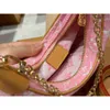 Luxury Designer Bag Women Middle Ages Underarm Chain Handbag Fashion Crossbody Bags Shoulder Pink Purse