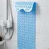 Mats NonSlip Bath Tub Mats Toilet Floor Rugs Home Shower Bathroom Carpets Bathroom Corner Shower Mat Suction Cup Drain Hole 100*40cm