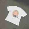 Hoge kwaliteit Ts oranje leukocytenprint T-shirt met korte mouwen, zwarte heren- en dameszomer