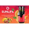 Sunlife Grande Boca Fria Fria Hine-Extrator de mastigação lenta de 200 watts fácil de limpar, lava-louças, seguro de lava-louças, vegetais e frutas de vegetais e frutas (vermelho)