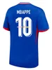 2024 French MBAPPE KANTE BENZEMA Soccer Jerseys 2024 Euro Cup Fans Versión del jugador GRIEZMANN GIROUD Maillot de Foot Camisa de hombre Kit para niños VARANE DEMBELE Uniforme de fútbol