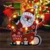 Stitch DIY Christmas Diamond Målning Ornament Lampkort Juldekoration Dubbel Point Drill Santa Claus Tree Desktop Card