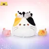 Cushions AIXINI Cute Cat Bee Mommy Stuffed Animal with 4 Little Baby Cats Plush Soft Cartoon Hugging Toy Gifts for Kids Kawaii Pillow