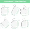 Schlüsselanhänger 90 Stück Sublimation Blanko-Kits mit Quaste Wärmeübertragung Schlüsselanhänger MDF DIY