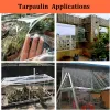 Gazebos 0.3MM épaissir hautement Transparent PVC tissu imperméable à la pluie Patio balcon extérieur en plastique coupe-vent bâche serre jardin toile