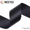 Acessórios 5 metros meetee 10100mm preto náilon webbing banda saco mochila cinta pet colar cinto fita diy vestuário fita acessórios de costura