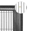 Nests 54"H Large Rolling Metal Pet Cage for Birds or Small Animal, Black