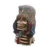 Skulpturer Creative Skull Snake Owl Wolf Staty Harts Animal Skeleton Sculpture Home Office Desk Decoration Ornament Gift Halloween Decor