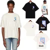 Rhude Shirt Mens Deigner t Casual Fashion Short Sleeve Europe America Men Women Round Neck Us Size S-xxl