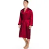 wedding Groom Robe Men Home Wear Satin Sleepwear Lg Sleeve Kimo Bathrobe Gown Male Brzing Letter Loungewear Nightdr H9OY#