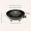 US Plug Multi Functional Household 2-in-1electric Oven, and Pot, Multi-function Teppanyaki Barbecue Pan Twist Temperature Control Less Hot Pot Grill with Non