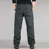 Vinter tjock fleece casual byxor Men Cott Military Tactical Baggy Cargo Pants Double Layer Plus Veet Warm Thermal Trousers O2A6#