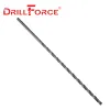 Boren Drillforce Tools 4mm16mmx400mm OAL HSS M2 Black Oxide Long Twist Drill Bits för metallbearbetningslegering Stål gjutjärn