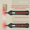 Boormachine Mini elektrische schroevendraaierset Elektrische schroevendraaiers USB oplaadbaar handvat met led-licht + 19-delige schroevendraaierbits