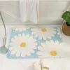 Mattor 2x Daisy Badrummatta nordiska mattor badrummet golvblommor absorberande anti slip pad badmat dörrmatta heminredning