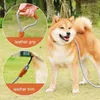 Dog Collars Walking Reflective Heavy Duty Traction Rope Leather With Comfortable Handle Protective For Camping Large