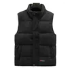 Gilets pour hommes 2024 Tendance d'hiver Mode Cachemire Coton Gilet Automne et manteau thermique épaissi Hommes Vêtements