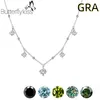 Pendentifs Butterflykiss 5-6.5mm tout Moissanite diamant collier pour femmes D couleur femme fête pendentif 925 en argent Sterling en gros