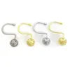 Accessories 12pcs Bathroom Shower Crystal Curtain Hooks Rhinestone Ball Curtain Hook Accessories For Window Bathroom Shower Rods Curtains