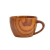 Mugs 1Pc Portable Natural Wooden Coffee Cup Home Restaurant Heat Insulated Water Tea Milk Mug