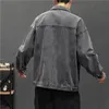 Nouvelle veste en jean hommes Vintage Jean manteaux Streetwear Fi Jean veste hommes col rabattu Denim vêtements d'extérieur Cott Bomber veste B3PU #