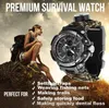 Montre de survie en plein air multifonctionnelle militaire étanche 50M équipement d'urgence Paracord Bracelet montre pour hommes Camping randonnée 4785335