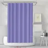 Cortinas PEVA Cortina de Ducha de Color sólido Cubierta de baño Impermeable para bañera Cortinas de baño para baño con Ganchos de Metal Plateado Secado rápido