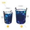 Laundry Bags Basket Storage Bag Waterproof Foldable Christmas Neon Snowflake Dirty Clothes Sundries Hamper