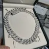 Biżuteria 20 mm VVS Moissanite Link Bransoletka Sterling Sier Diamond Hyphop Cuban Chain dla mężczyzn