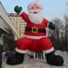 10m 32.8ft high Outdoor Games Festival Decor Inflatable Santa claus Sitting Christmas Father Character Balloon With Blower