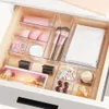 6/13/28pcs Clear Plastic Set, Desk Drawer Divider Organizers, Storage Bins for Makeup, Jewelry and Sundries, Home Accessories, Makeup Organizer