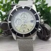 Herren Sportuhr Japan VK Quarzwerk Chronograph Grau Stoppuhren für Herren analoge Armbanduhr mit Kalender male2942