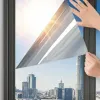 Películas Película de privacidad para ventanas, película de espejo unidireccional, anti UV diurna, bloqueo solar, control de calor, pegatina reflectante de tinte de vidrio para oficina en casa