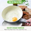 Cookware Sets GreenLife Soft Grip Healthy Ceramic Nonstick 16 Piece Kitchen Pots And Frying Sauce Saute Pans Set PFAS-Free