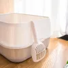 Pudełka minimalistyczne duże kuweta dla kotów, przestronna przestrzeń i spryskowa toaleta nocnikowa dla zwierząt domowych, ekologiczny plastik łatwy do czyszczenia