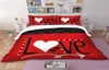 Кровать для постельных принадлежностей Wongs Love Heart Set Set Red Color Pealpet Cover Pillowcase Bedclothes Home Текстиль C02231468526