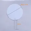 10 Uds. Favor de fiesta sublimación DIY blanco de doble cara círculo de plástico en blanco rectángulo publicidad Fans