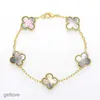 Van Jewelry Vanclef Four Leaf Clover Bracelets Cleef Bransoletka projektant Jewlery Gold For Woman Srebrny urok Braclet Girls Friends Prezenty 4 liście