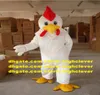 Witte Kip Chook Cock Haan Chick Mascotte Kostuum Volwassen Stripfiguur Paar Pos Bedankt Zal CX4036 Ship9790265