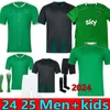 Irland Soccer Jersey 2024 Euro Cup Kids Kit Robinson Obafemi Home Away 24/25 National Qualifier Classy Special 2025 Football Shirt Green White Ferguson Browne