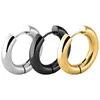 Hoop Huggie 2 pieces of stainless steel small hoop earrings punk hip-hop round embrace ring ring buckle 240326