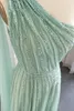 Mintgrüne arabische Dubai-Abendkleider, eine Linie, eine Schulter, Pailletten, Tüll, lange Party-Anlass-Kleider, Abendkleid, Vestidos de Bal BC18471