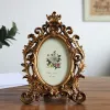 Frame Resin Photo Frame European Retro Style 6 Inch 7 Inch Oval Picutre Frame Desktop Ornaments Home Decor Friend Gift Accessories