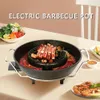 Collegamento statunitense Multi Functional Housed 2 in-1electric Oven e POT, multifunzione teppanyaki barbecue padella di torsione a temperatura di controllo meno grill di vaso calda con non