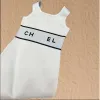 womans dress designer skirt women letters jacquard knit Dresses high waist Sleeveless slim fit Dress