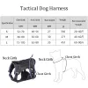 Leases Tactical Dog Harness Leases Militär hund Taktisk väst för stora hundar Tränar utomhusvattentät hundkrage