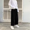 män casual byxor plus storlek 3xl solid corduroy raka byxor manlig lös ins chic elastisk midja trendig koreansk stil streetwear s0td#