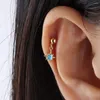 Dangle Earrings CANNER Blue Zircon Star Ball Threaded Drop 925 Sterling Silver For Women 18K Gold Ins Fine Jewelry Party Gift