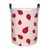 Laundry Bags Basket Cartoon Ladybugs Cloth Folding Dirty Clothes Toys Storage Bucket Household